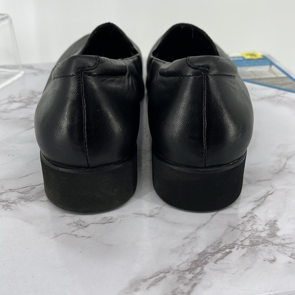 TROTTERS Jaiden Black Leather Loafers Square Toe Cushioned Classic 8.5 Narrow - Picture 4 of 7